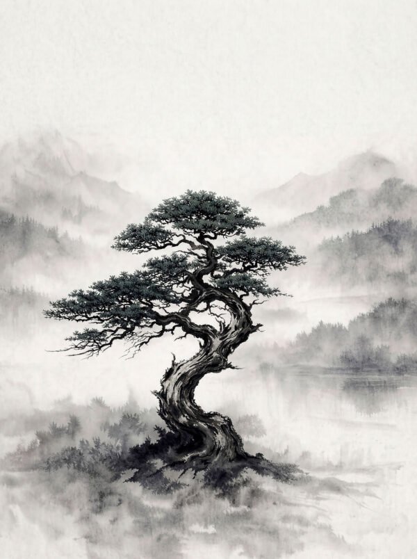 Juniperus Chinensis — impresión giclée fine art, colección Bonsai, Umbra Studio