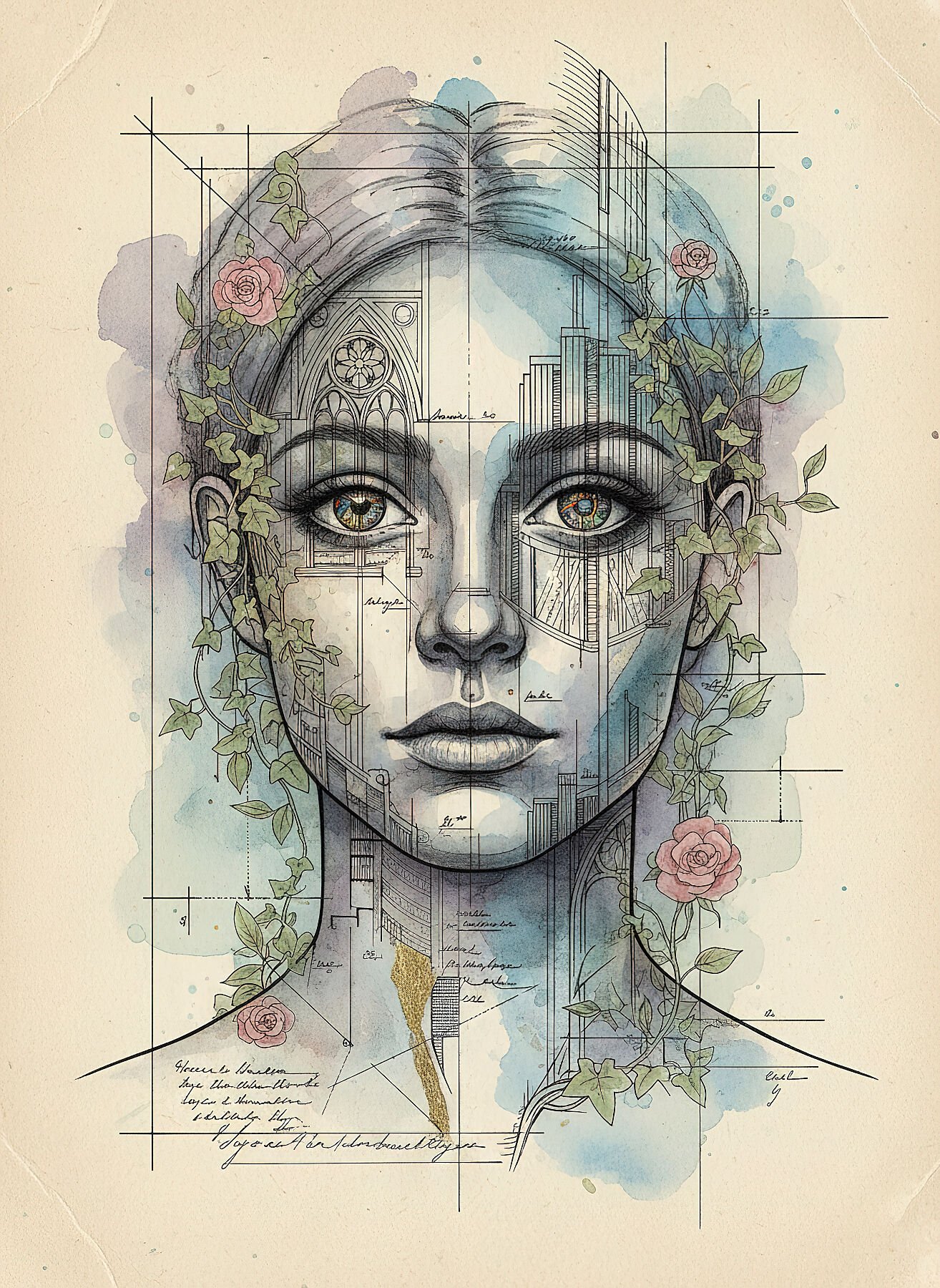 Ecos del Silencio — impresión giclée de arte contemporáneo, colección Metamorphōsis, estudio Umbra