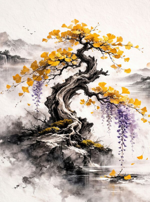 Ginkgo Biloba — impresión giclée fine art, colección Bonsai, Umbra Studio