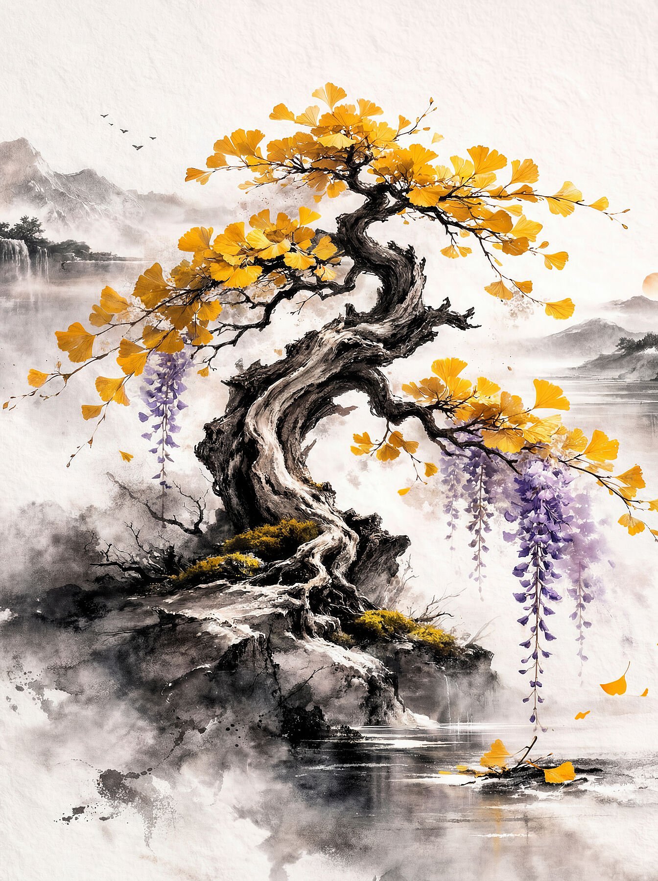 Ginkgo Biloba — impresión giclée fine art, colección Bonsai, Umbra Studio