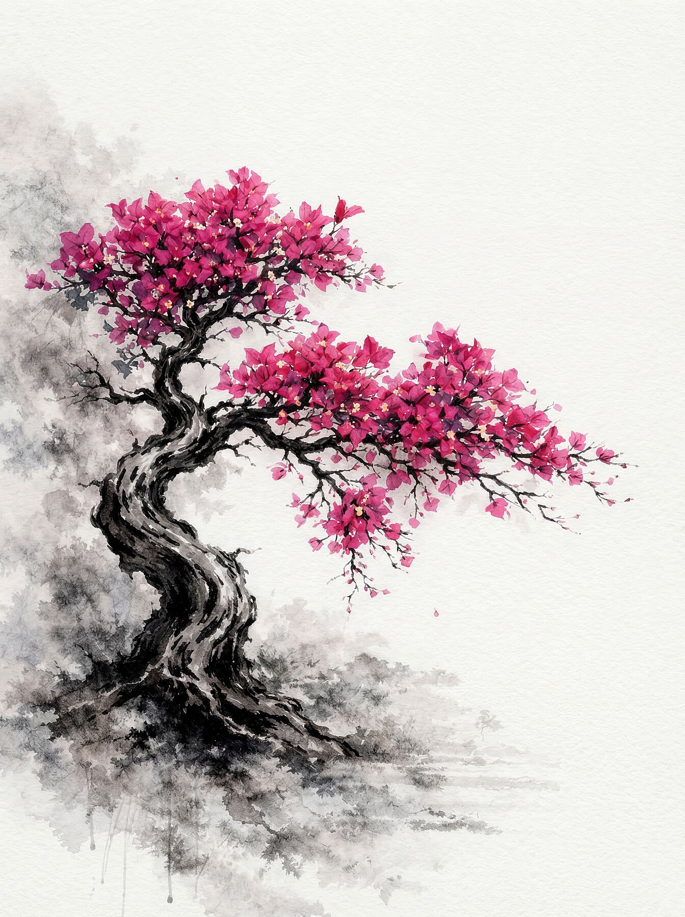 Bougainvillea — impresión giclée fine art, colección Bonsai, Umbra Studio