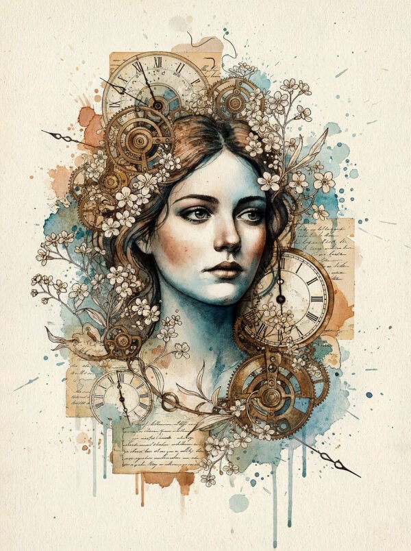 Suspended time — contemporary art giclée print, Metamorphōsis collection, Umbra studio