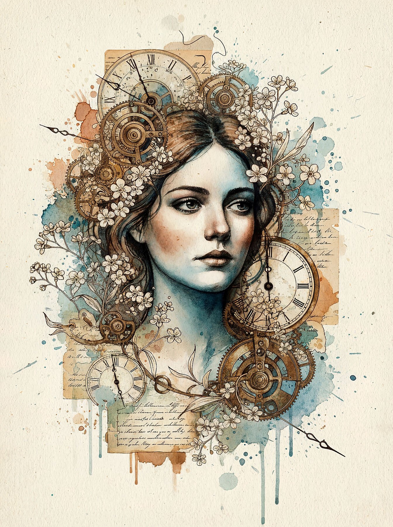 Tiempo suspendido — impresión giclée de arte contemporáneo, colección Metamorphōsis, estudio Umbra