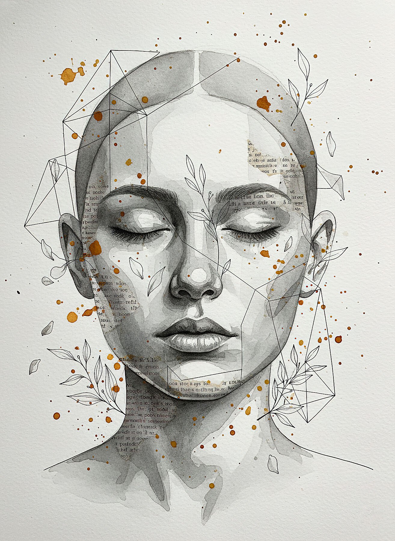 Entre Líneas — impresión giclée de arte contemporáneo, colección Metamorphōsis, estudio Umbra