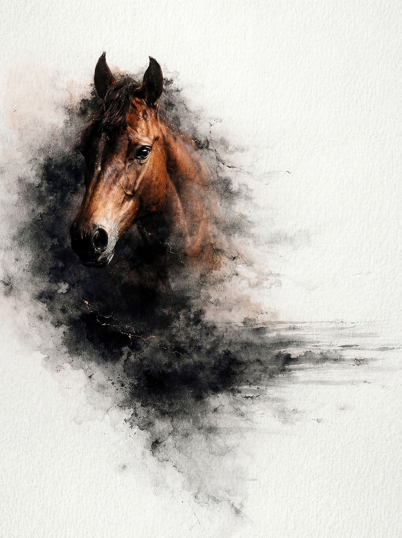 Aureus — impresión giclée de arte contemporáneo, colección Metamorphōsis, Umbra Studio