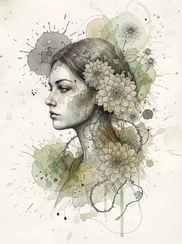 Interior Garden — contemporary art giclée print, Metamorphōsis collection, Umbra studio