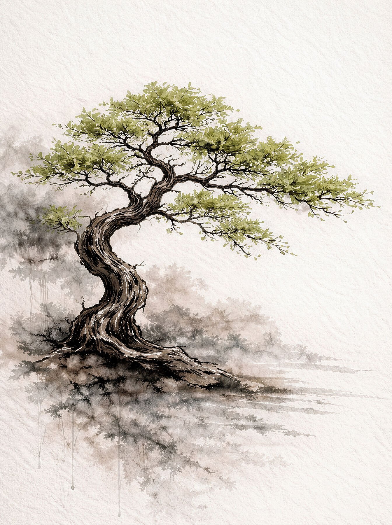 Ulmus Parvifolia — impresión giclée fine art, colección Bonsai, Umbra Studio