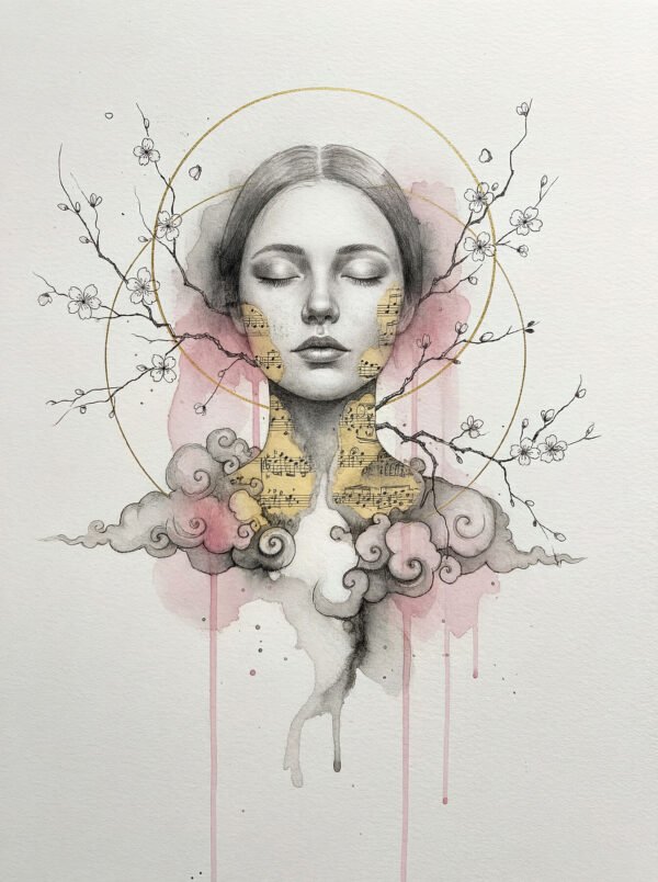 Ecos del Silencio — impresión giclée de arte contemporáneo, colección Metamorphōsis, estudio Umbra