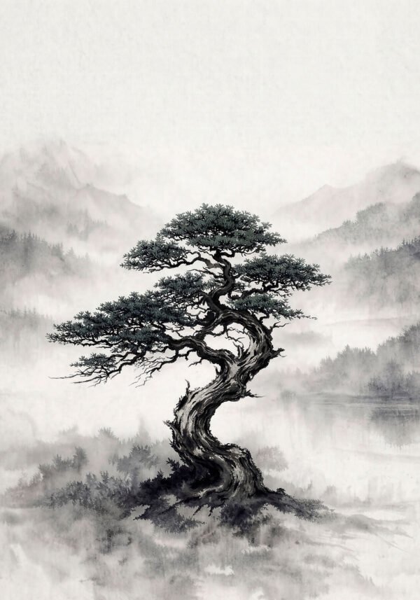 Juniperus Chinensis — impresión giclée fine art, colección Bonsai, Umbra Studio