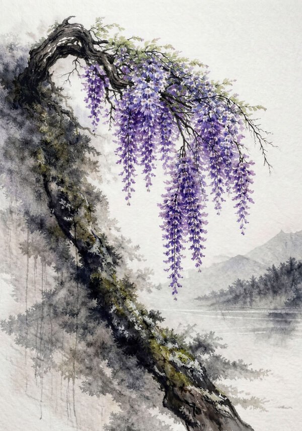 Wisteria Sinensis — impresión giclée fine art, colección Bonsai, Umbra Studio