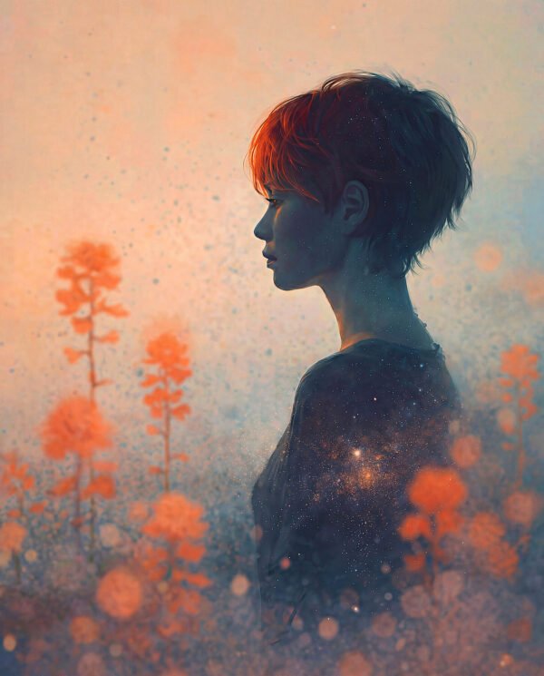 Jardín de Sombras Cálidas — Impresión Giclée Fine Art Edición Limitada | Umbra Studio