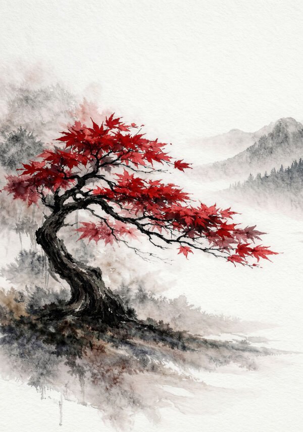 Acer Palmatum — impresión giclée fine art, colección Bonsai, Umbra Studio