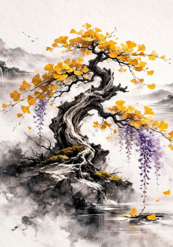 Ginkgo Biloba — impresión giclée fine art, colección Bonsai, Umbra Studio