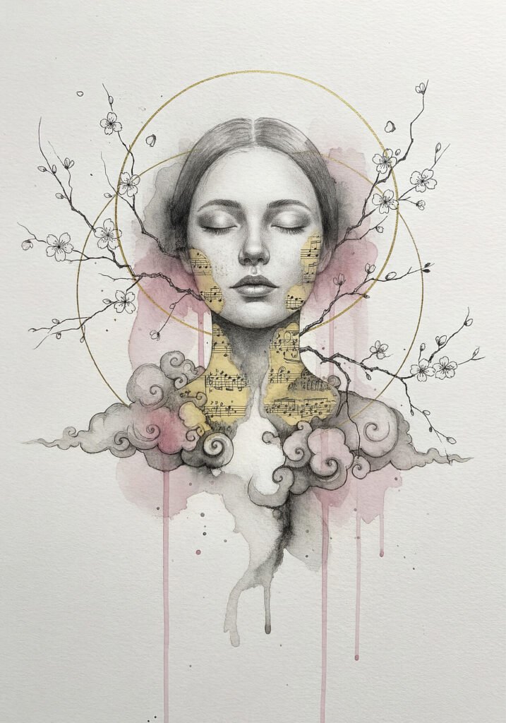 Ecos del Silencio — impresión giclée de arte contemporáneo, colección Metamorphōsis, estudio Umbra