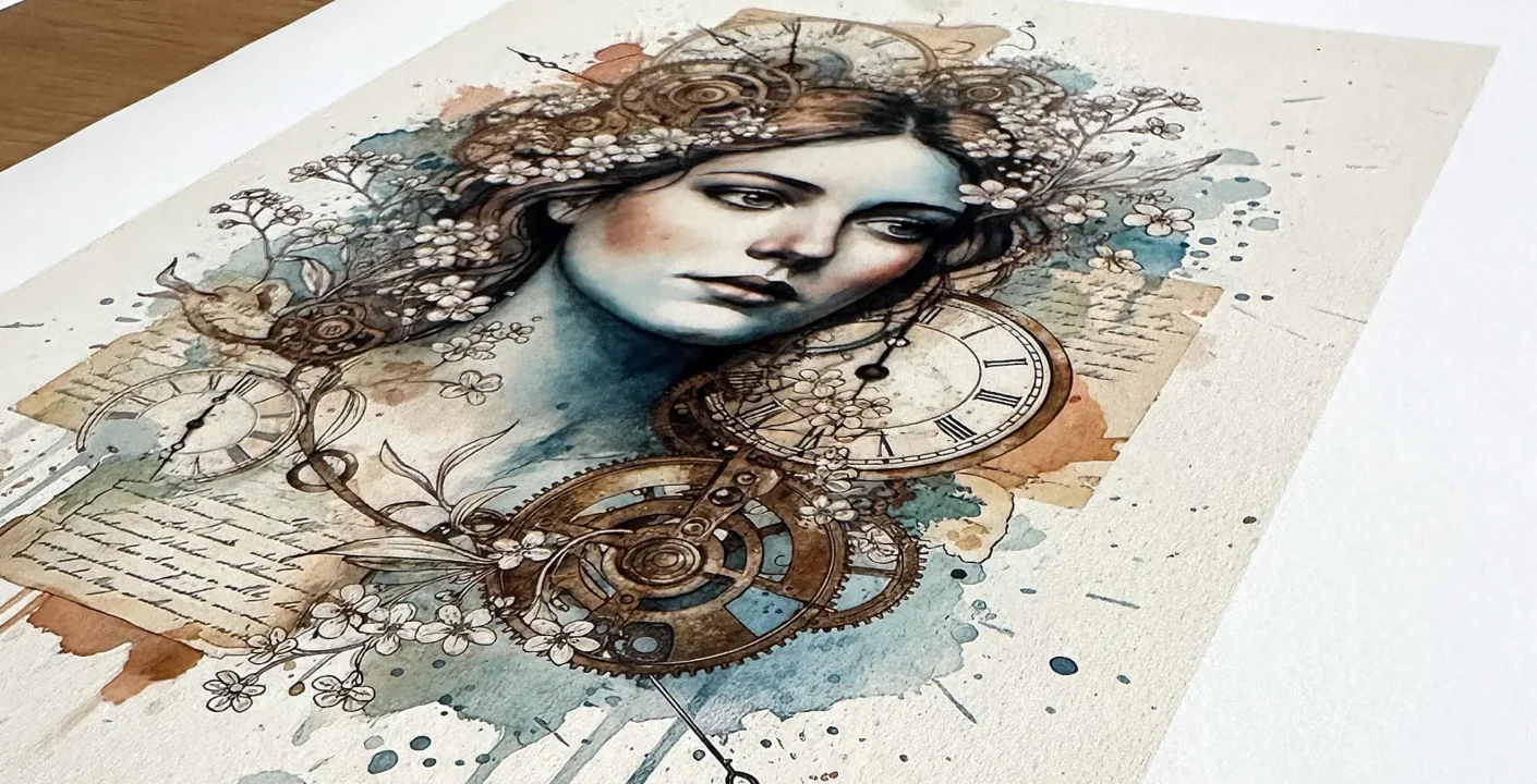 Fine art print in Chinese ink — Metamorphōsis collection, Umbra Studio. Edition of 9 numbered copies.