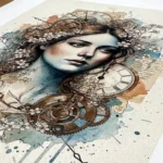 Impresión fine art en tinta china — colección Metamorphōsis, Umbra Studio. Edición de 9 ejemplares numerados.